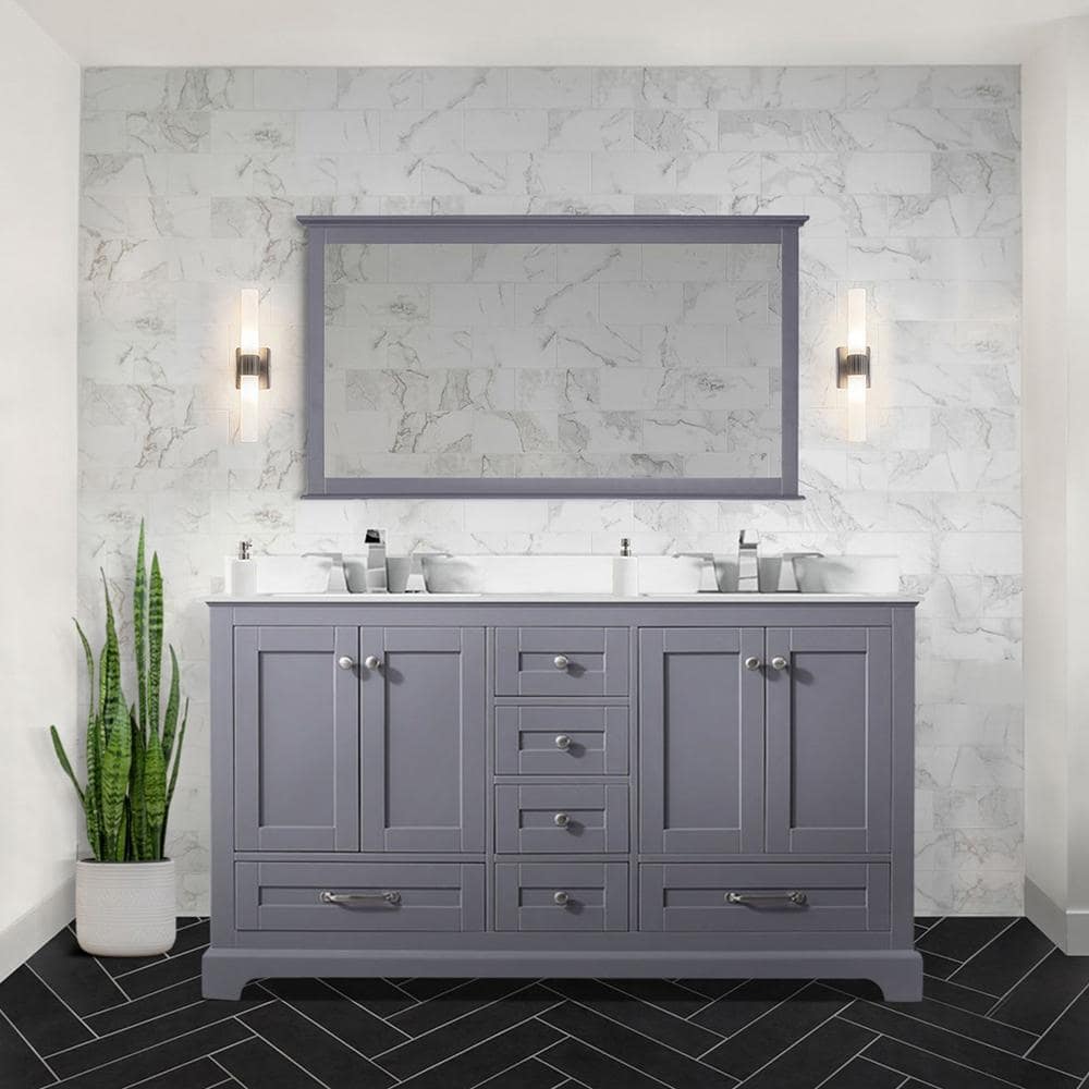 Dukes 48" Dark Grey Single Bath Vanity with Marble Top