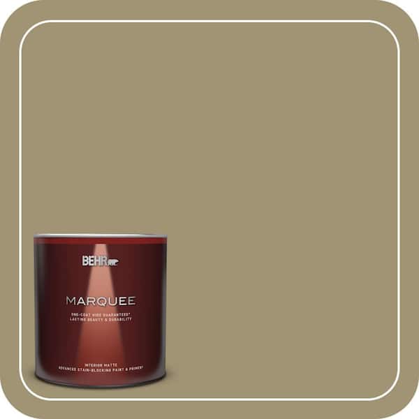 BEHR MARQUEE 1 qt. #380F-6 River Bank Matte Interior Paint & Primer
