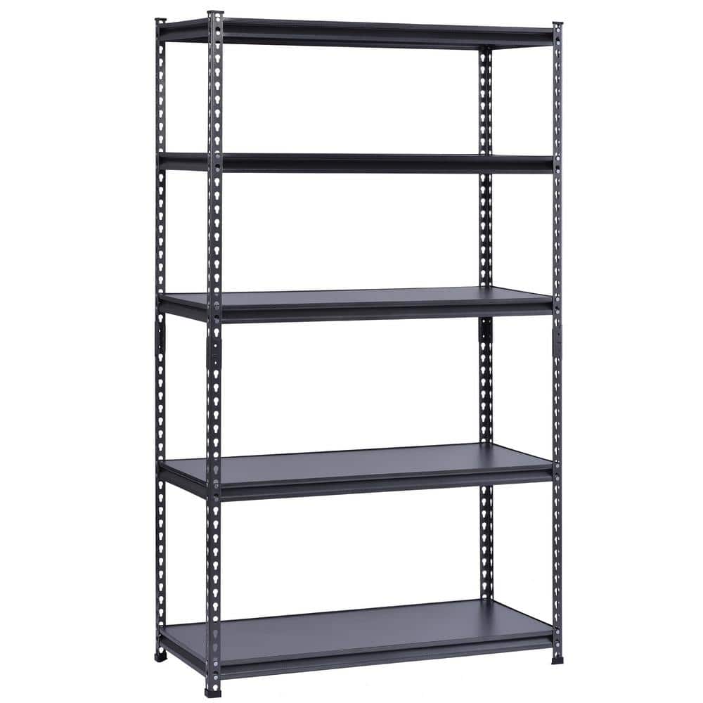 HDX 5-Tier Steel Garage Storage Shelving Unit in Silver Vein (42 in. W x 72 in. H x 18 in. D) URHD421872L5-SV - The Home Depot