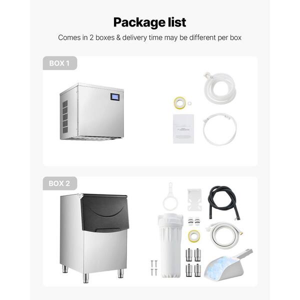 SKYSHALO 26.7 in. Commercial Ice Maker Machine 450LBS/24H