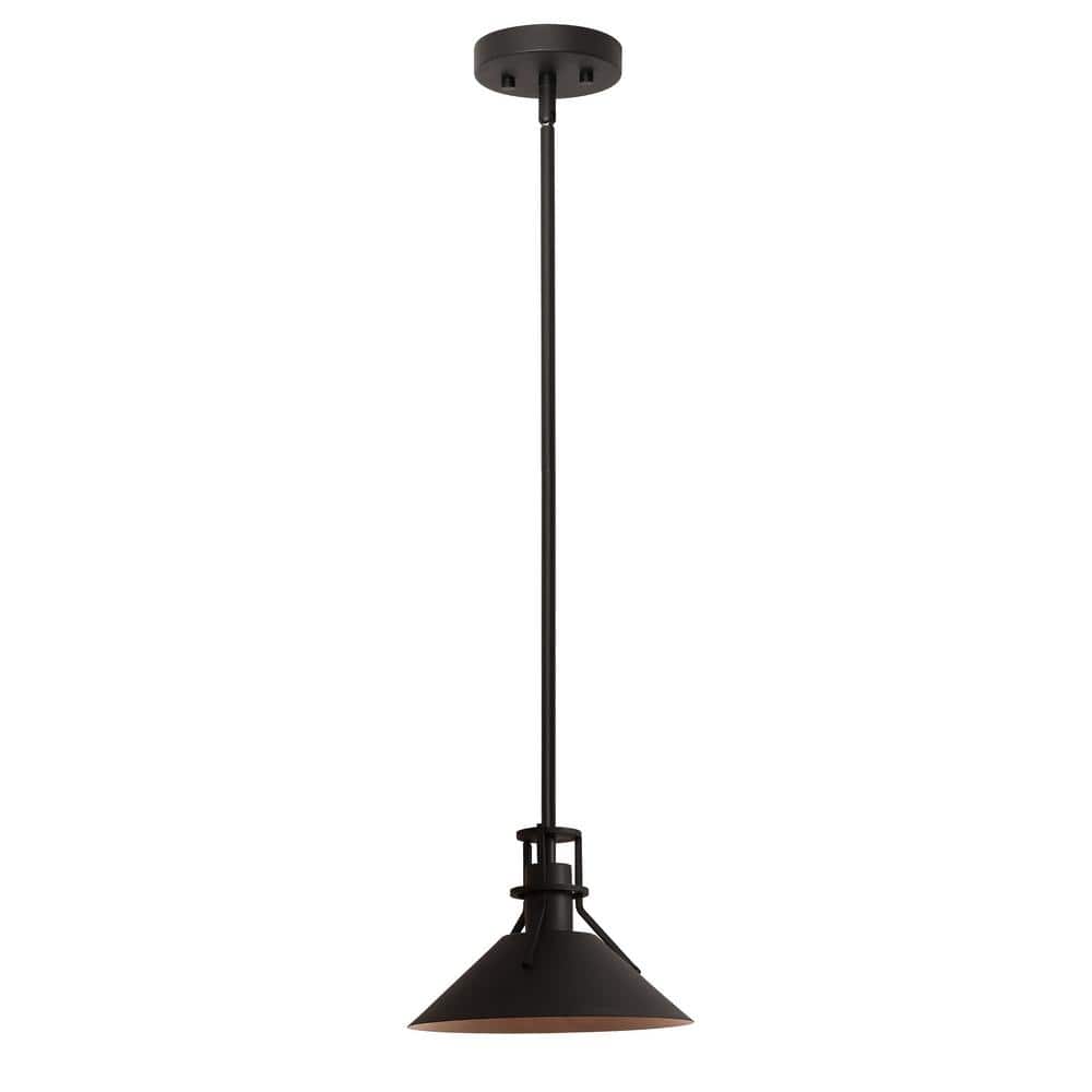 Gus 10" Black Aluminum LED Outdoor Pendant Light