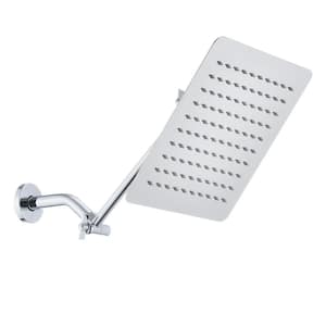 1-Spray Patterns with 1.8 GPM 10 in. Wall Mount Rain Fixed Shower Head in Chrome