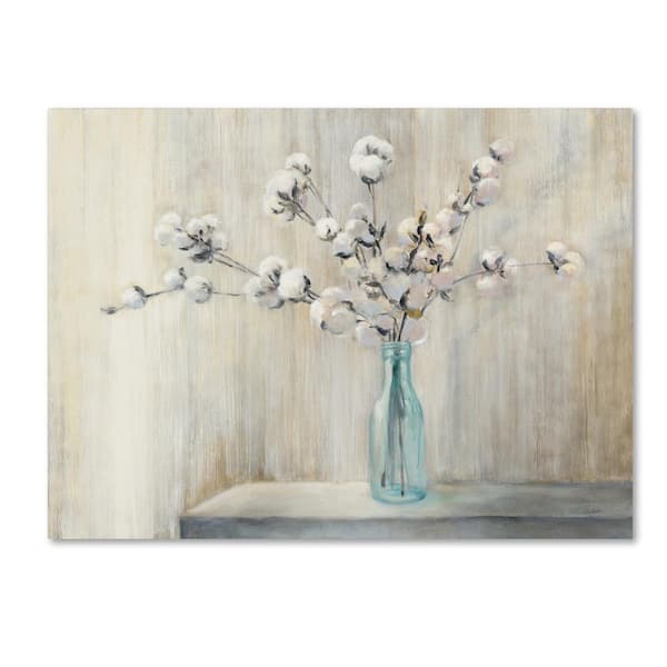 Trademark Fine Art 35 in. x 47 in. "Cotton Bouquet" by Julia Purinton Printed Canvas Wall Art