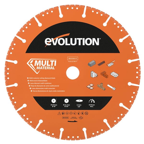 Evolution Power Tools 10 in. Segmented Edge, 7/8 in. Arbor, Multi