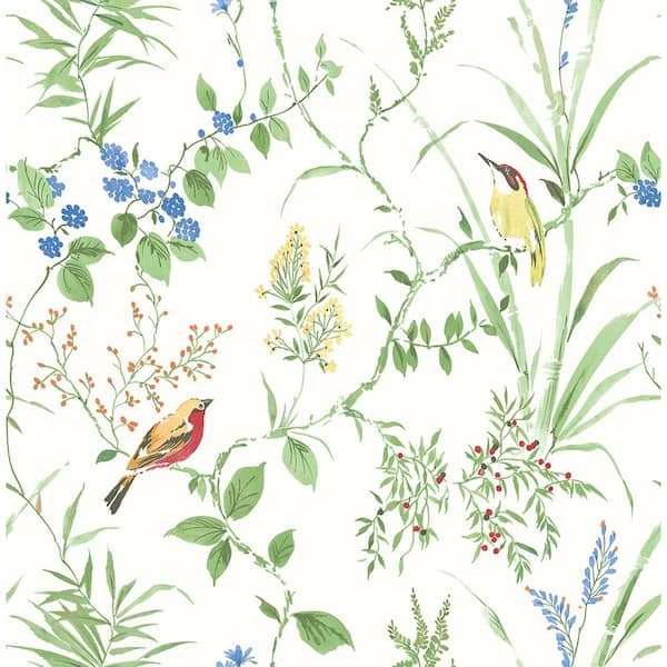 Chesapeake Imperial Garden Multicolor Botanical Multicolor Wallpaper Sample