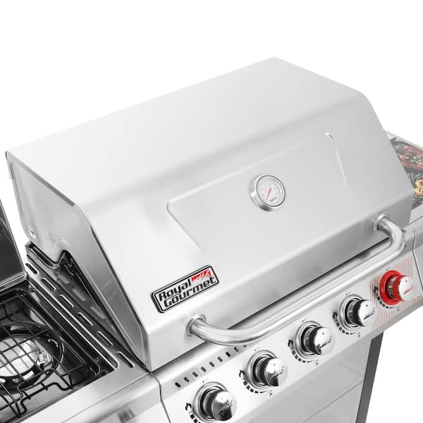 Royal Gourmet 5-Burner Propane Gas Grill in Stainless Steel with