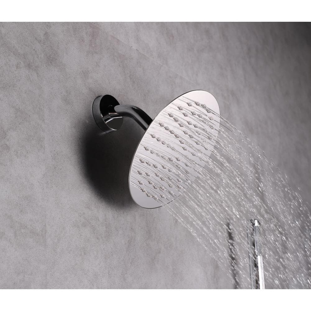 Chrome Multi-Head Rain Shower System with Handheld