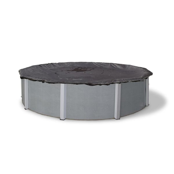 Blue Wave 12 ft. Round Black Rugged Mesh Above Ground Winter Pool Cover