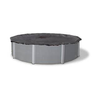 Blue Wave 24 ft. Round Black Rugged Mesh Above Ground Winter Pool Cover ...