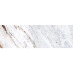 Capri Blue/Gray 4 in. x 12 in. Honed Marble Floor and Wall Tile (2 sq. ft./Case)