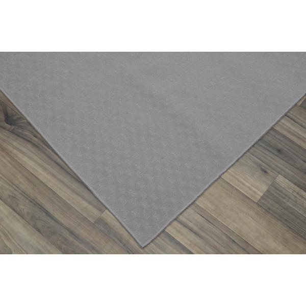 Medallion Silver 3 ft. x 5 ft. Casual Tufted Solid Color Checkered Polypropylene Area Rug