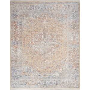 Timeless Classics Grey Gold 10 ft. x 13 ft. Center medallion Traditional Area Rug