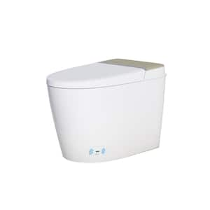 Smart Toilet Elongated Bidet Toilet 1.27 GPF in White with Foot Sensor, Auto Open, Auto Close, Auto Flush, Heated Seat