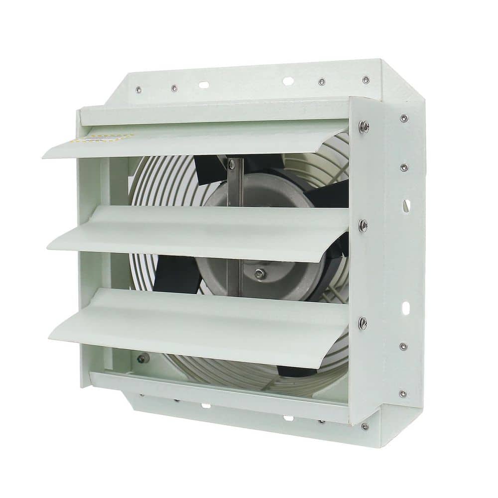 iLIVING ILG8SF10S-CR 10 in. Corrosion Resistance Shutter Exhaust Fan, Single Speed