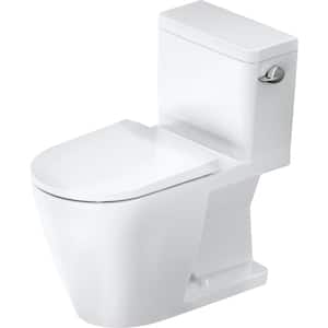 D-Neo 1-piece 1.28 GPF Single Flush Round Toilet in. White Seat Not Included
