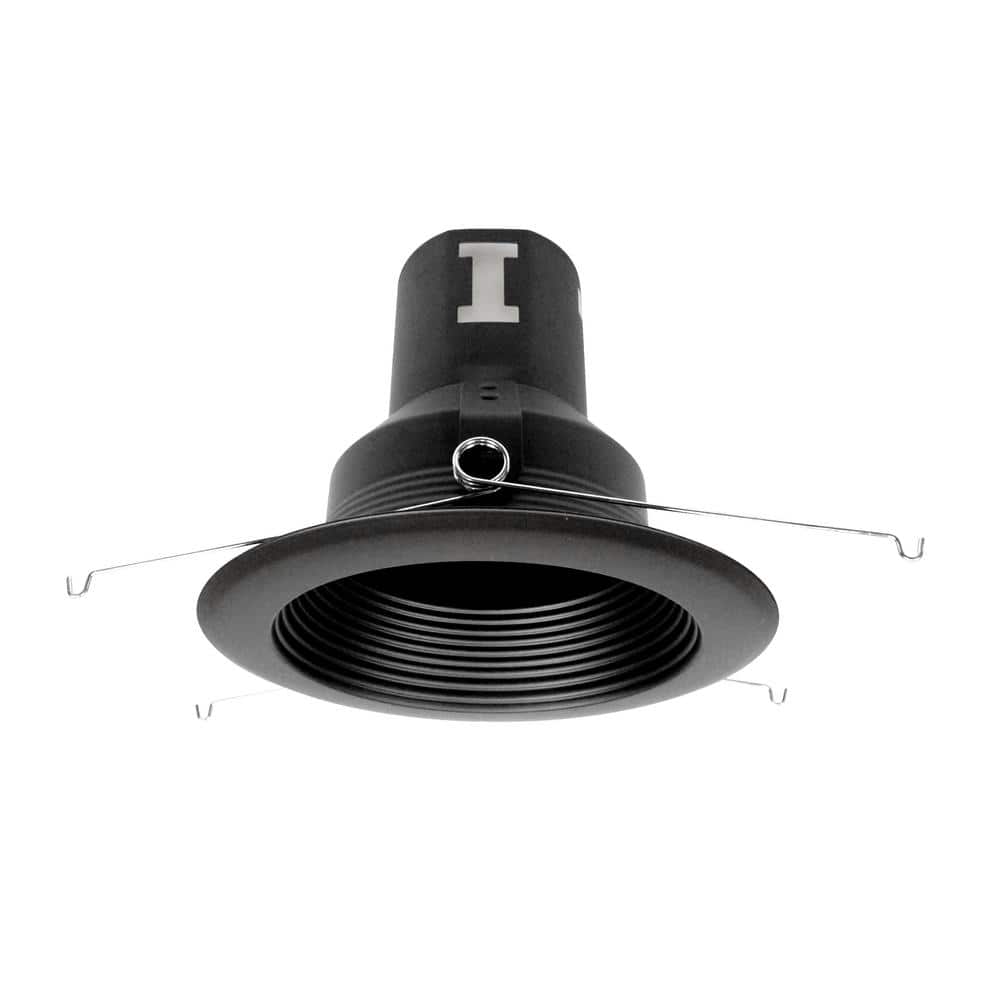 5-Inch Black Steel Recessed Baffle Trim