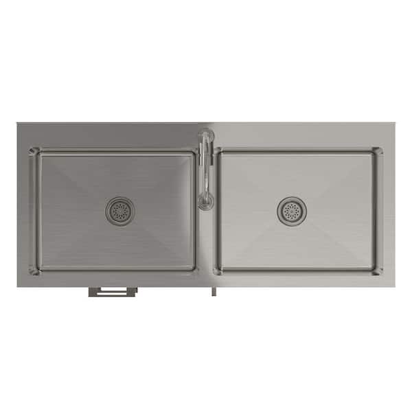 Simpli Home Hennessy All-In-One 46 in. Drop-In Utility Laundry