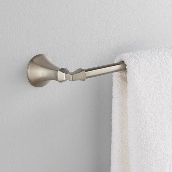 Mandara 4-Pc. Bath Hardware Set in SpotShield Brushed Nickel with Towel Ring, Toilet Paper Holder, 24 Mandara 4-Pc. Bath Hardware Set in SpotShield Brushed Nickel with Towel Ring, Toilet Paper Holder, 24