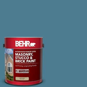 1 gal. #MS-78 Bleached Denim Satin Interior/Exterior Masonry, Stucco and Brick Paint