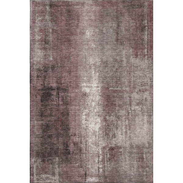 Mayfield Premium Machine Washable Abstract AMF1980 Blush 5 ft. x 7 ft. 6 in. Area Rug
