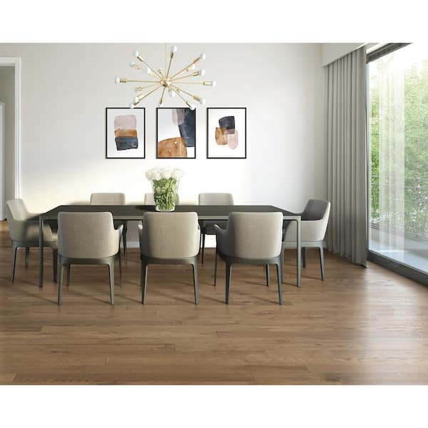 Patton Avenue Aged Bourbon Oak 0.5 in. T x 5 in. W Wirebrushed Engineered Hardwood Flooring (29.54 sq. ft./case)