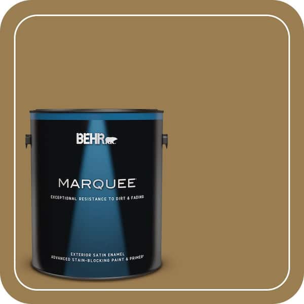 BEHR MARQUEE 1 gal. #320F-6 Wool Tweed Satin Enamel Exterior Paint & Primer