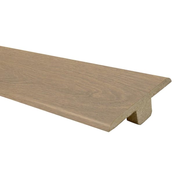 ASPEN FLOORING Lustrous 0.4 in. Thick x 1.77 in. Width x 94.5 in. Length Screw Down or Grip Strip Embossed Wood Look Laminate T-Molding