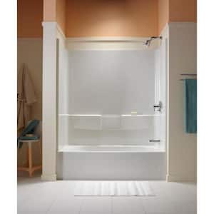 Performa 60 in. x 30 in. x 76.75 in. Bath and Shower Kit in White