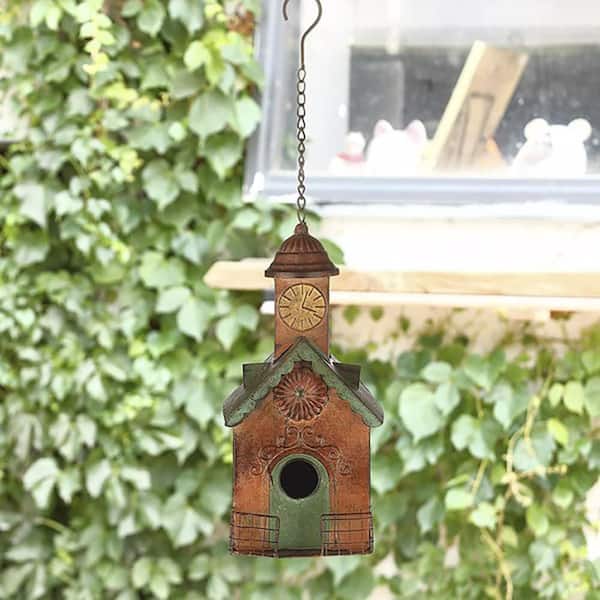 Relax love Wooden Bird Feeder Hanging Wild Bird Seed Feeder Creative Bird  Nest Bird Feeder DIY Bird House 