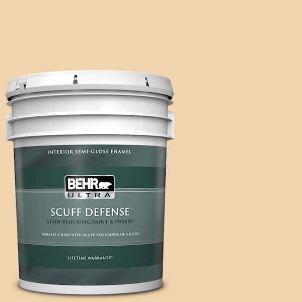 BEHR ULTRA 5 gal. #M280-3 Champagne Wishes Extra Durable Semi-Gloss Enamel Interior Paint & Primer
