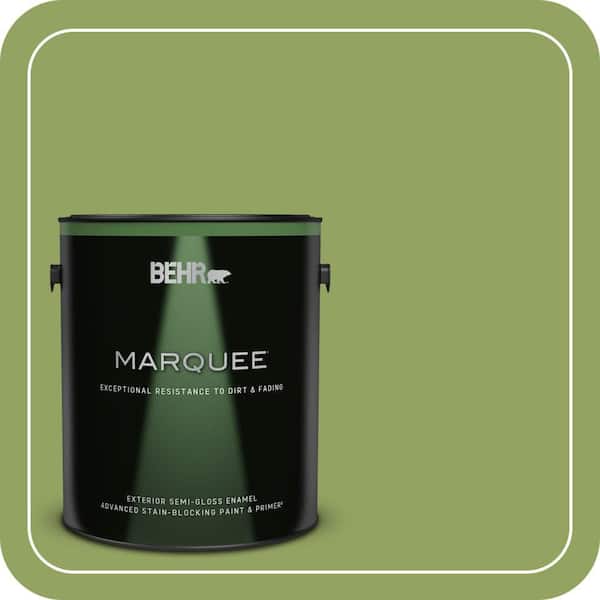 BEHR MARQUEE 1 gal. #PPU10-04 New Bamboo Semi-Gloss Enamel Exterior Paint & Primer