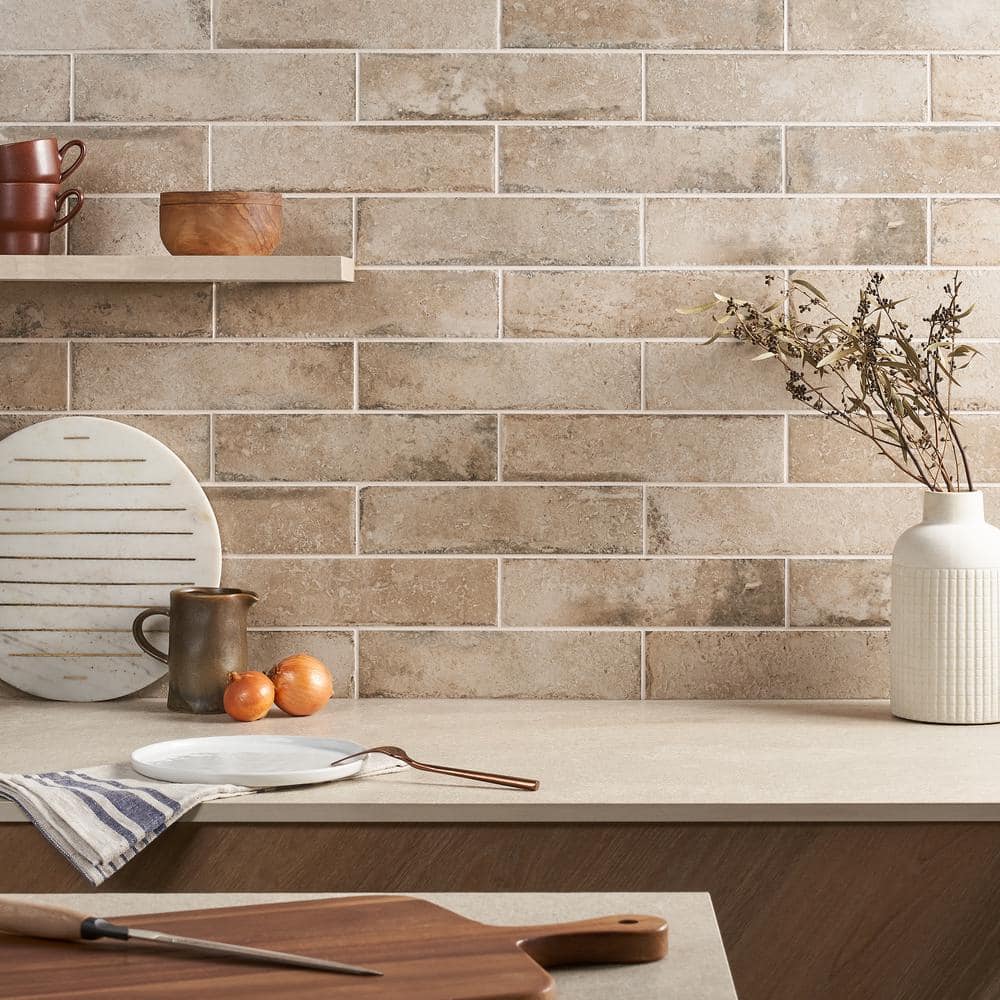 Ravello 3" x 12" Beige Natural Porcelain Tile