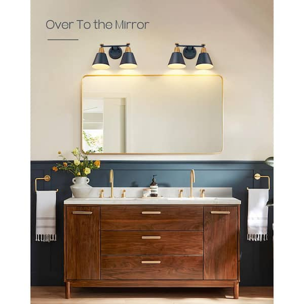 Blue bathroom deals light fixtures