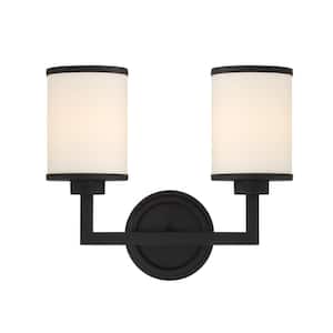 Bryant 2-Light Black Forged Wall Sconce