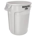 Brute 10 Gal. White Plastic Round Trash Can