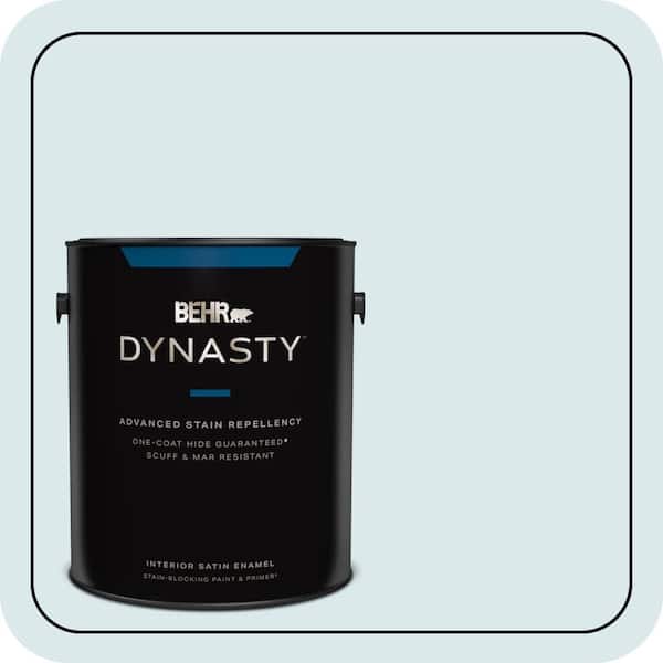BEHR DYNASTY 1 gal. #540E-1 Wave Crest Satin Enamel Interior Stain-Blocking Paint & Primer