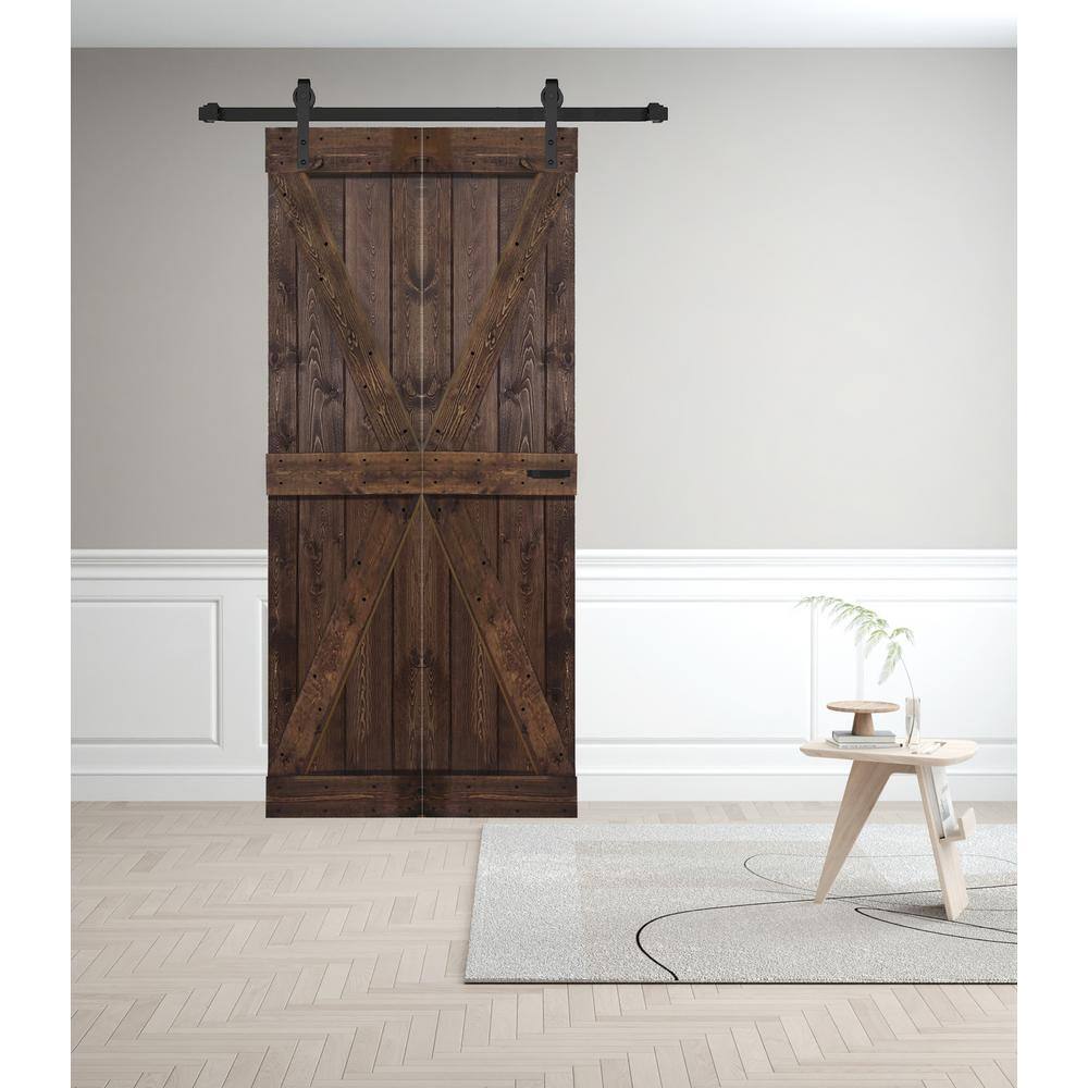 Kona Coffee Solid Spruce Bi-Fold Door with Smooth Finish