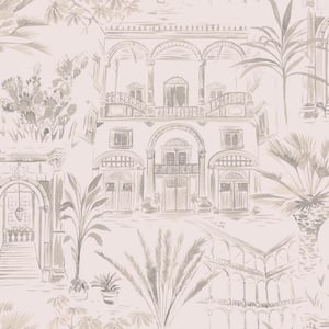 Boulevard Toile French Grey Non-Pasted Wallpaper, 56 sq. ft.