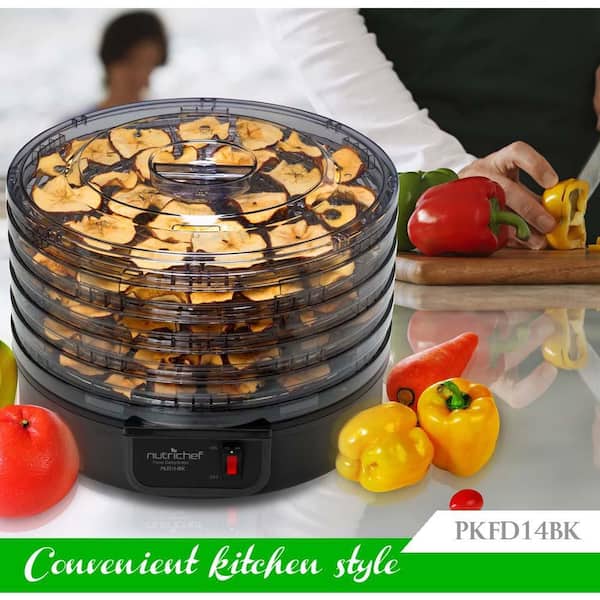 NutriChef Electric Countertop Food Dehydrator - Professional Multi-Tier Food  Preserver - Dehydrates Fish, Meats, Mushrooms, Fruits & Vegetables - 5 Easy  to Clean Stackable Trays., One Size, Black - Yahoo Shopping