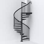 SKY030 63 in. Iron Grey Spiral Staircase Kit