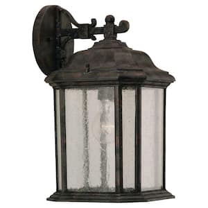 Kent 1-Light Oxford Bronze Outdoor 15 in. Wall Lantern Sconce