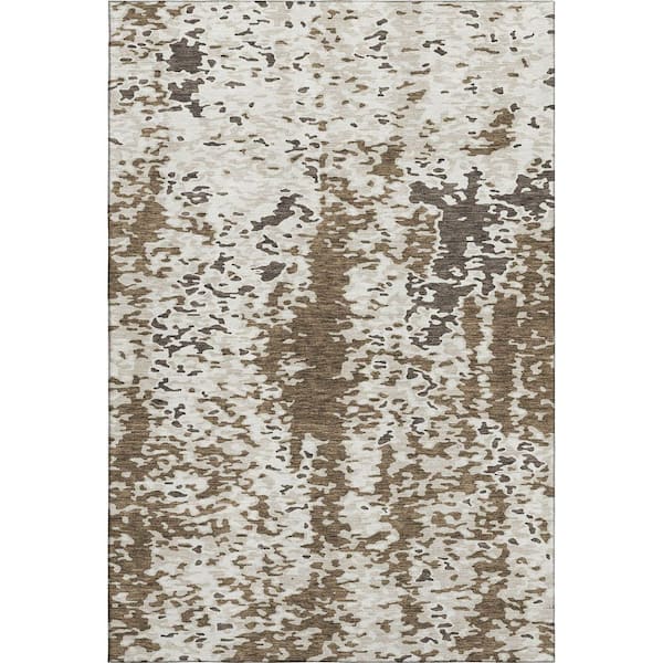 Addison Rugs Mayfield Premium Machine Washable Abstract AMF944 Brown 8 ft. x 10 ft. Area Rug