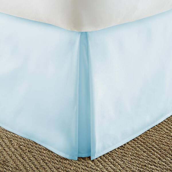 Becky Cameron 14 Aqua Solid King Bed Skirt IEH-BDSK-KING-AQ