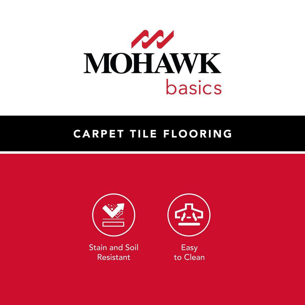 Mohawk Basics 24" x 24" Coffee Low Pile Carpet Tile
