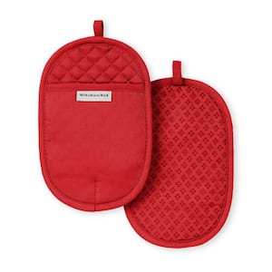 Asteroid Silicone Grip Red Pot Holder Set (2-Pack)