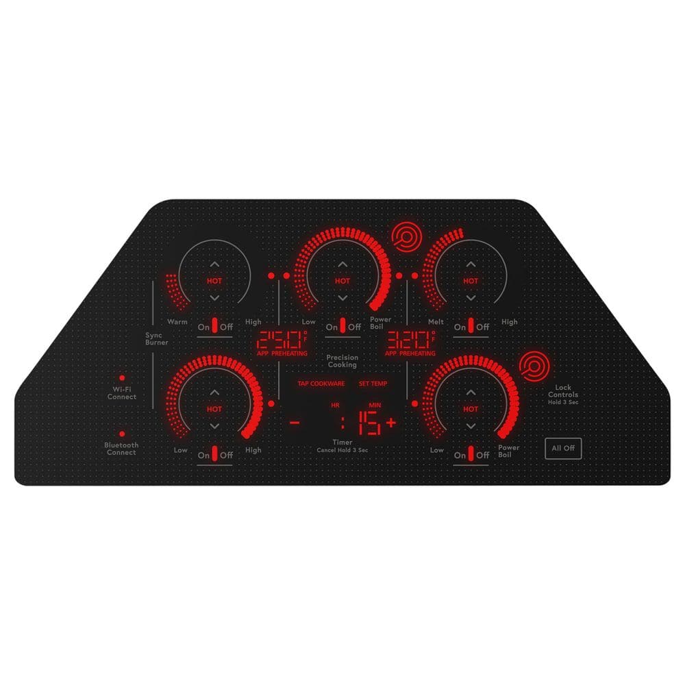 36" Black Touch Control Electric Cooktop with 5 Burners
