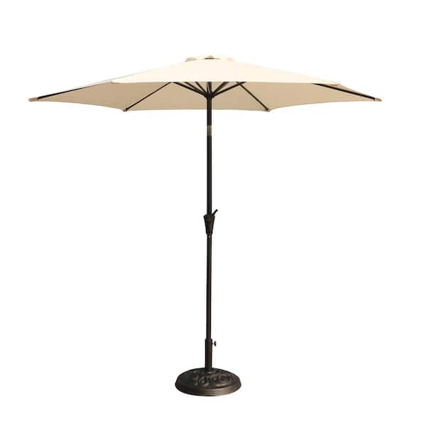8.8 ft. Cantilever Tilt Patio Umbrella in Cream