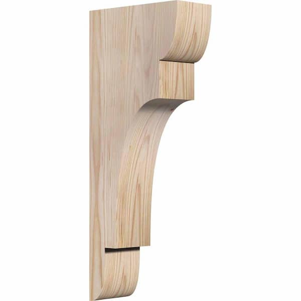 Ekena Millwork 3-1/2 in. x 8 in. x 20 in. Douglas Fir New Brighton Smooth Corbel