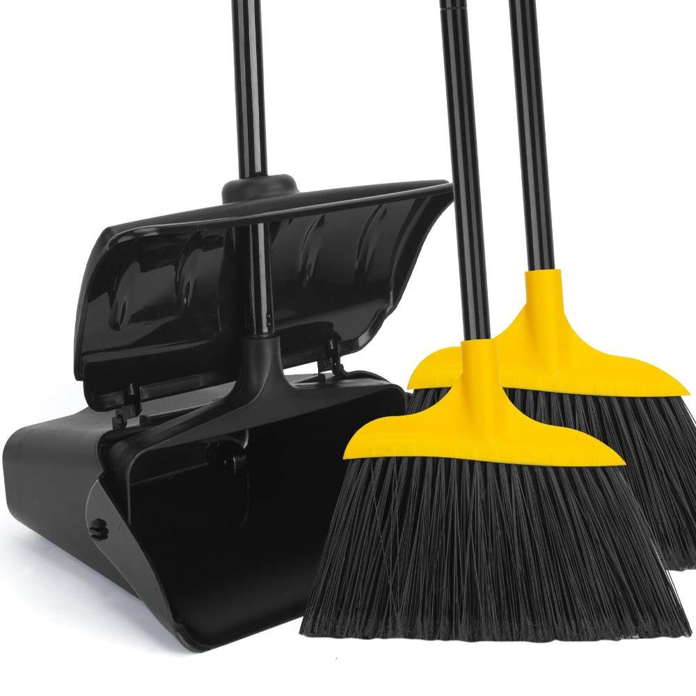 "Broom and Dustpan Set with 52.3"" Long Handle, 2 Brooms, Black" price history on PriceWatchPro