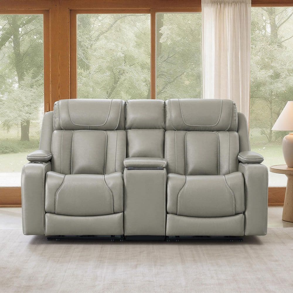 Spruce & Spring Ziva 74.41 in. Gray Triple Motor Square Arm Rectangle ...